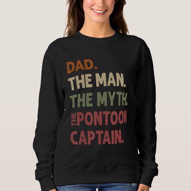 Dad Man Myth Pontoon Captain Daddy Pontoon Funny C T Shirt (Framsida)