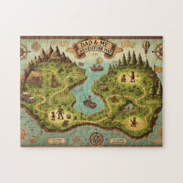 Dad & Me Adventure Map Father's Day Gift Pussel