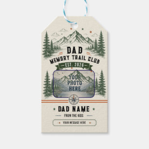 Dad Memory Trail Club Fars dag-foto Presentetikett