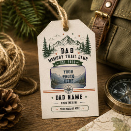 Dad Memory Trail Club | Fars dag-foto Presentetikett