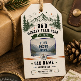 Dad Memory Trail Club | Fars dag-foto Presentetikett