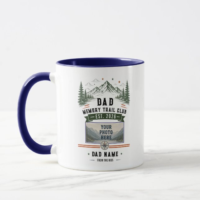 Dad Memory Trail Club | Fars dag-foton Mugg (Vänster)