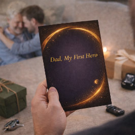 Dad My First Hero Father’s Day Card From Son Kort