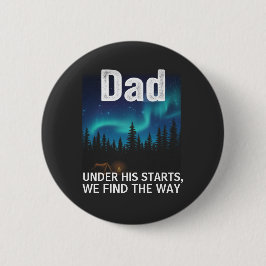 Dad Northern Lights Camping Customizable Knapp