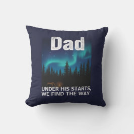 Dad Northern Lights Camping Customizable Kudde
