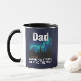 Dad Northern Lights Camping Customizable Mugg