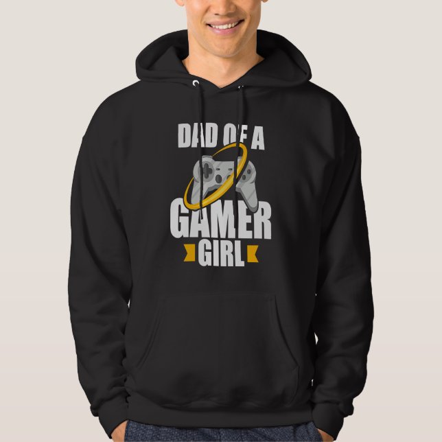 Dad of a Gamer Girl Hoodie (Framsida)