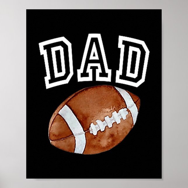 Dad Of The 1 Year Old Football Birthday Boy Family Poster (Framsidan)