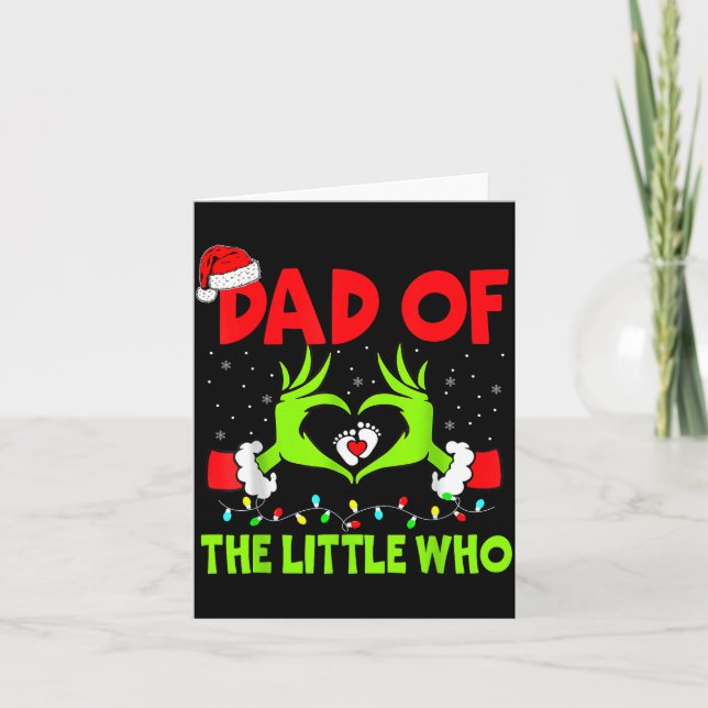 Dad Of The Little Who Funny Christmas Pregnancy An Kort (Framsida)