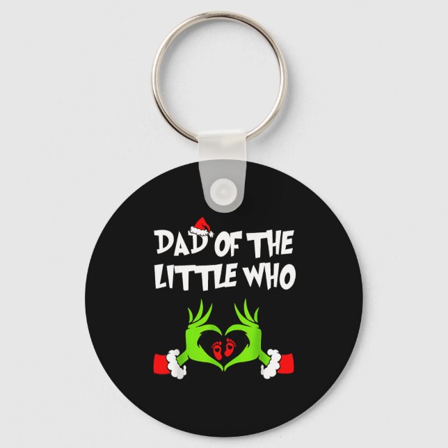 Dad Of The Little Who Funny Christmas Pregnancy An Nyckelring (Framsida)