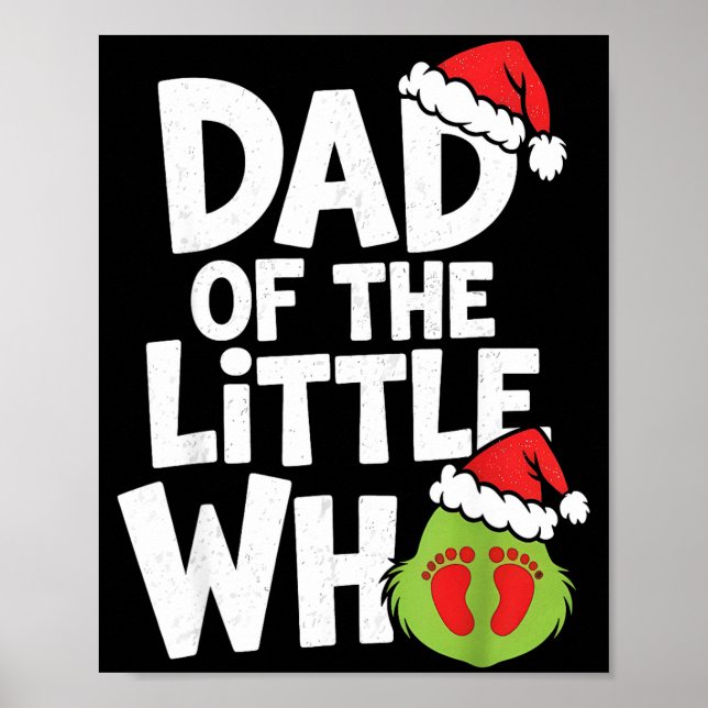 Dad Of The Little Who Funny Christmas Pregnancy An Poster (Framsidan)