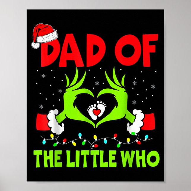 Dad Of The Little Who Funny Christmas Pregnancy An Poster (Framsidan)