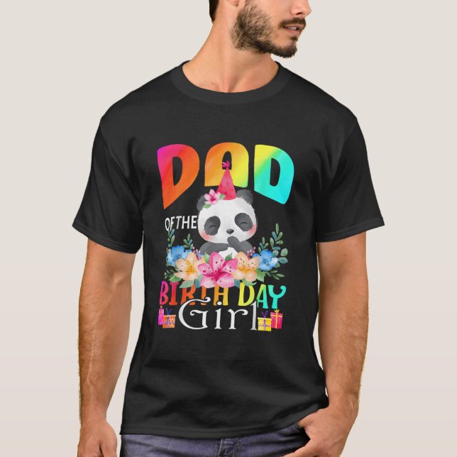 Dad Of The Panda Unicorn T Shirt (Framsida)