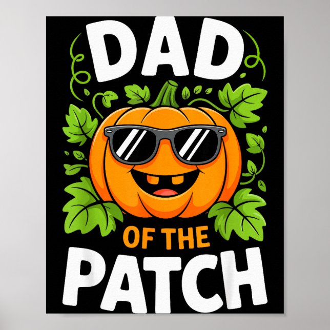 Dad Of The Patch Shirt Halloween Men Daddy Pumpkin Poster (Framsidan)
