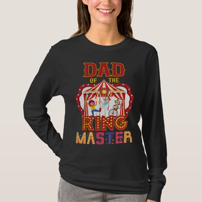 Dad Of The Ringmaster Circus Carnival Matching Par T Shirt (Framsida)