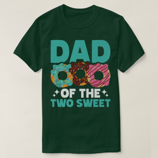 Dad Of The Sweet Two Donut Birthday Party Theme Gi T Shirt (Design framsida)