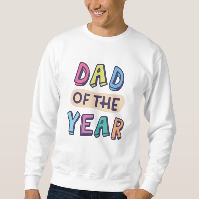 Dad of the Year Lång Ärmad Tröja (Framsida)
