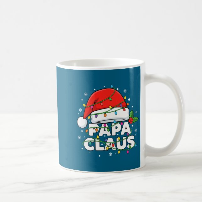 Dad Papa Claus Christmas Lights Family Matching Lo Kaffemugg (Höger)