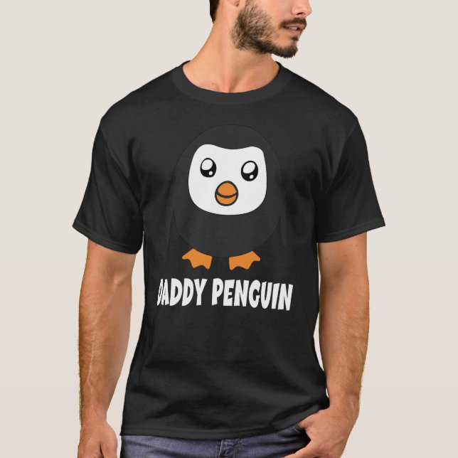 Dad Penguin Paternity Family Father Penguin Daddy  T Shirt (Framsida)
