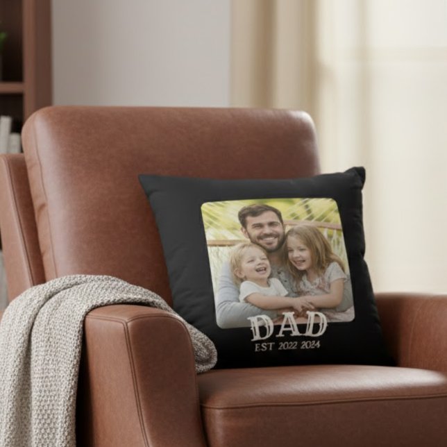 Dad Photo Established Kudde (Skapare uppladdad)