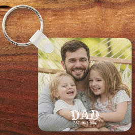 Dad Photo Established Nyckelring