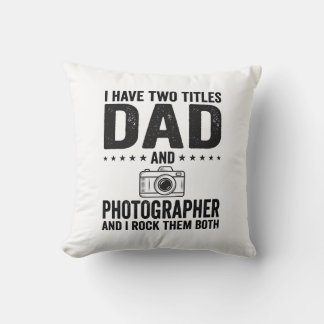 Dad Photographer Vintage Engraving Shirt Design_1 Kudde