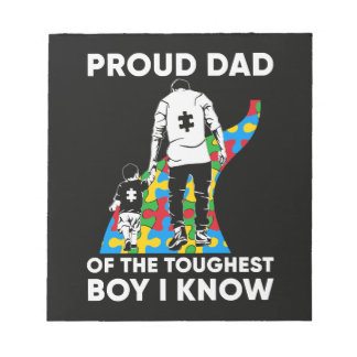 Dad Puzzle Autism Awareness Gift for Birthday Anteckningsblock