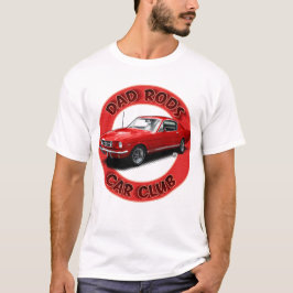 Dad Rods Car Club Red Pony FastBack Car T-Shirt