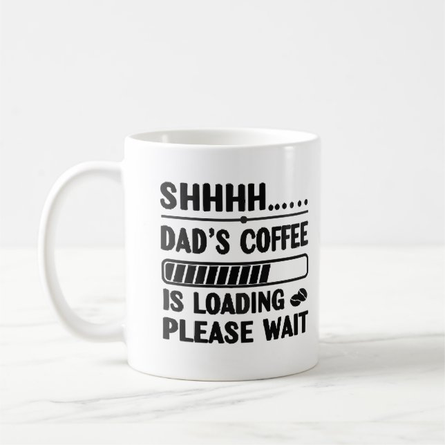 Dad’s Coffee Loading – Funny Tech Mug/Tee Kaffemugg (Vänster)