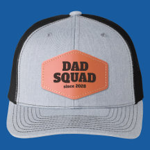 Dad Squad since year Leather Patch Hat