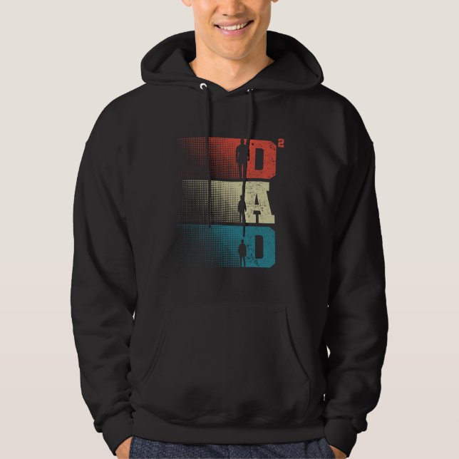 Dad Squared Father s Day Two Boys Two Sons Father  Hoodie (Framsida)