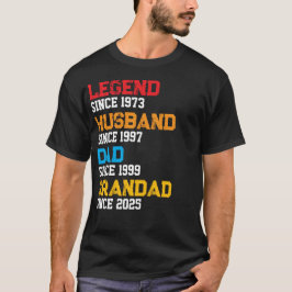 Dad T Shirt Legend Husband Grandad Custom Year