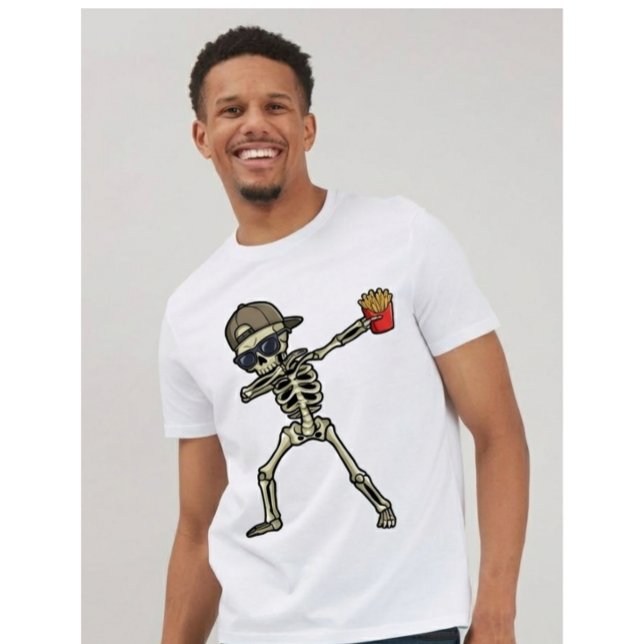 dad tax Dabbing Skeleton French Fries for dads T Shirt (Skapare uppladdad)
