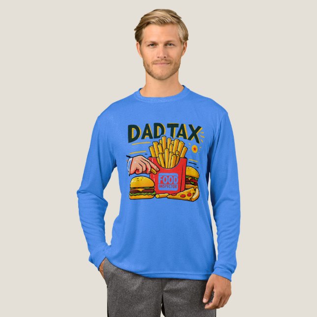  Dad Tax Food Inspector Funny Dad Long Sleeve T Shirt (Hel framsida)