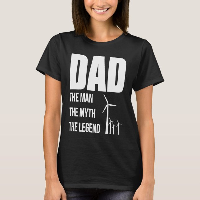 Dad The Man The Myth The Legend Papa Fathers Day T Shirt (Framsida)