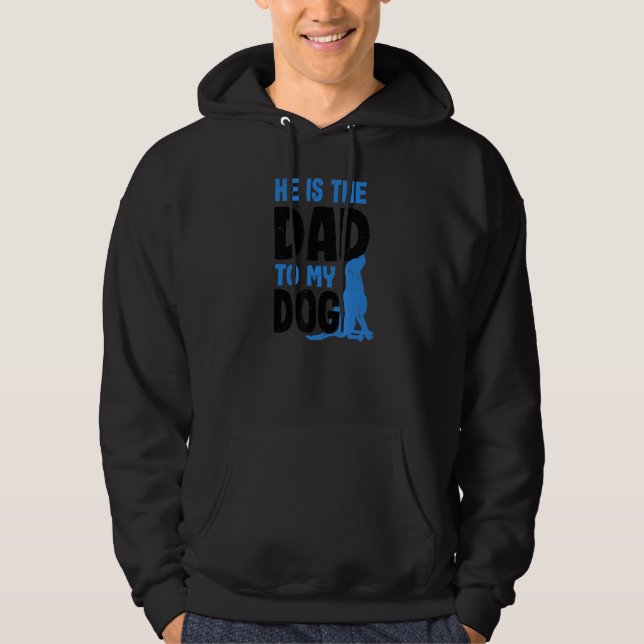 Dad To My Dog Design Dog Couple Hoodie (Framsida)