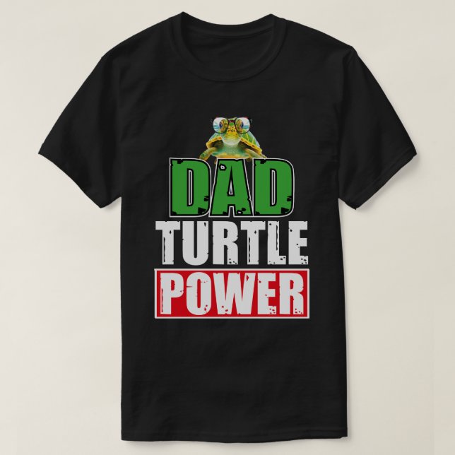 dad turtle power Ninja Turtles Father's Day animal T Shirt (Design framsida)