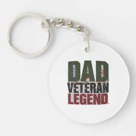 Dad Veteran Legend Keychain – Custom Pocket Gift