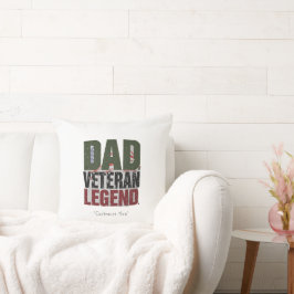 Dad Veteran Legend Pillow – Personalized Dad Gift Kudde