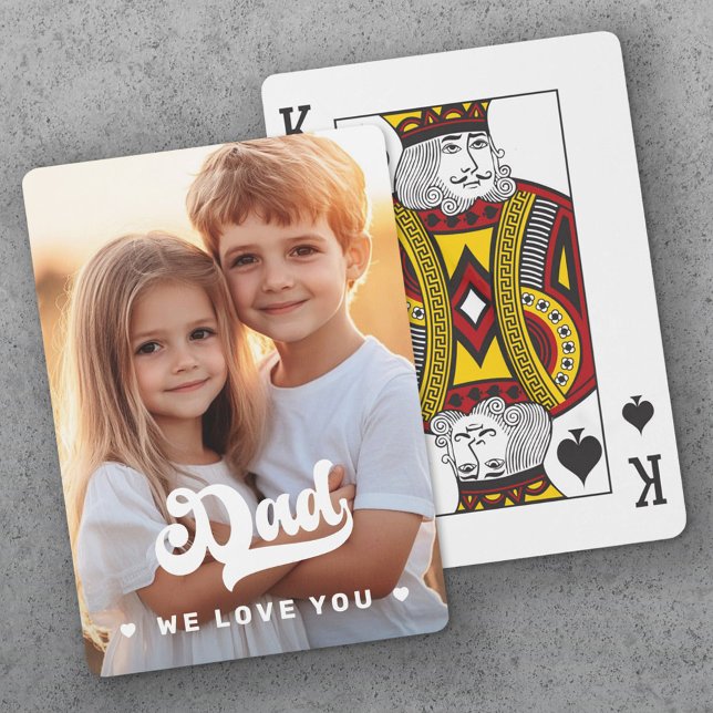 Dad we love you photo hearts text fathers day casinokort (Dad we love you photo hearts text fathers day poker cards)