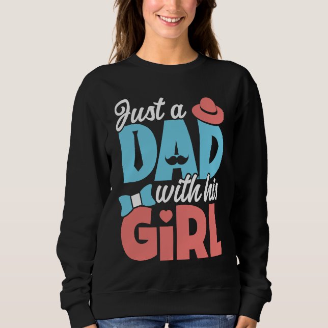 Dad With His Girl  Daddy Fathers Day T Shirt (Framsida)