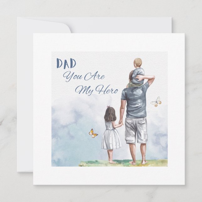 Dad You Are My Hero Julkort (Framsida)