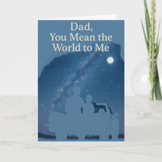 Dad, You Mean the World to Me Starry Birthday Kort