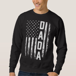 Dada America Flagga För manar Fars dag Lång Ärmad Tröja