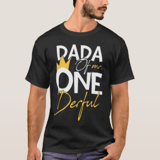 Dada av One Derful Wonderful 1st Birthday Party T Shirt