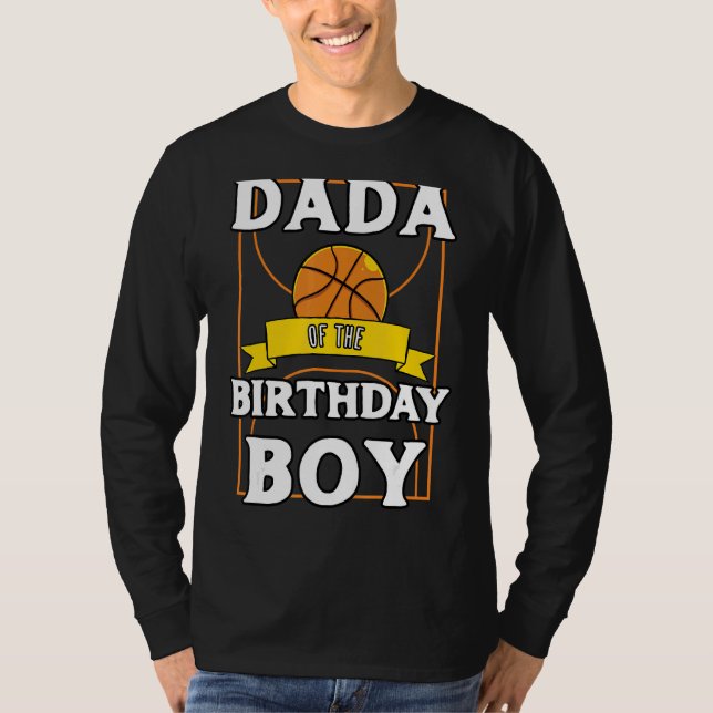 Dada Baller Basketball Bday Party T Shirt (Framsida)