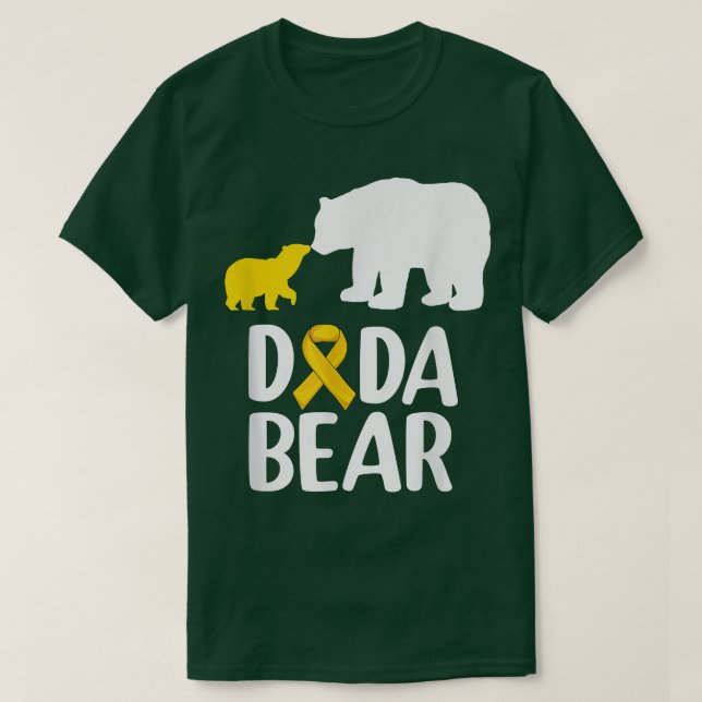 Dada Bear Children Cancer Awareness Support Squad T Shirt (Design framsida)