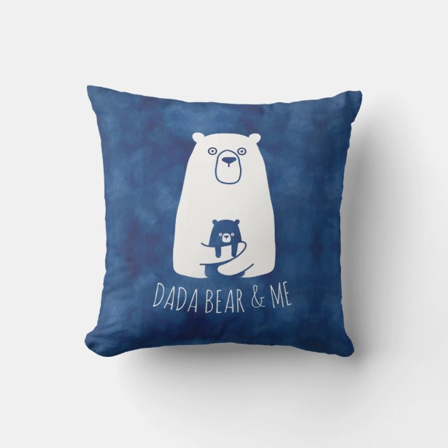 DADA BEAR & ME | Pappa Kids Dotter Son Dada Bear Kudde (Framsida)