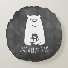 DADA BEAR & ME | Pappa Kids Dotter Son Dada Bear Rund Kudde
