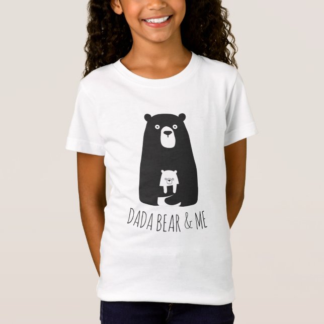 DADA BEAR & ME | Pappa Kids Dotter Son Dada Bear T Shirt (Framsida)